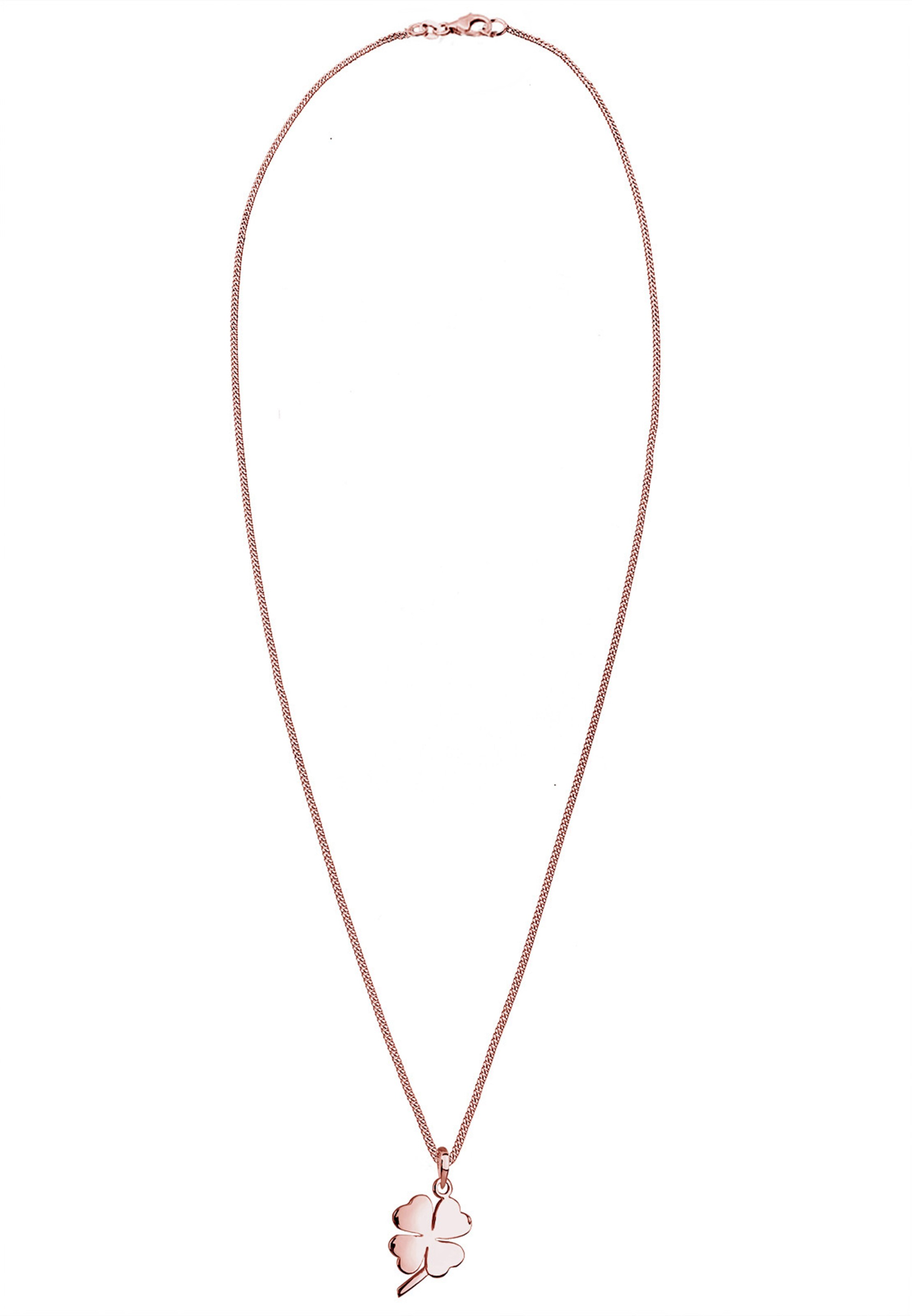 ELLI Halskette 'Kleeblatt' in Gold: Vorderseite