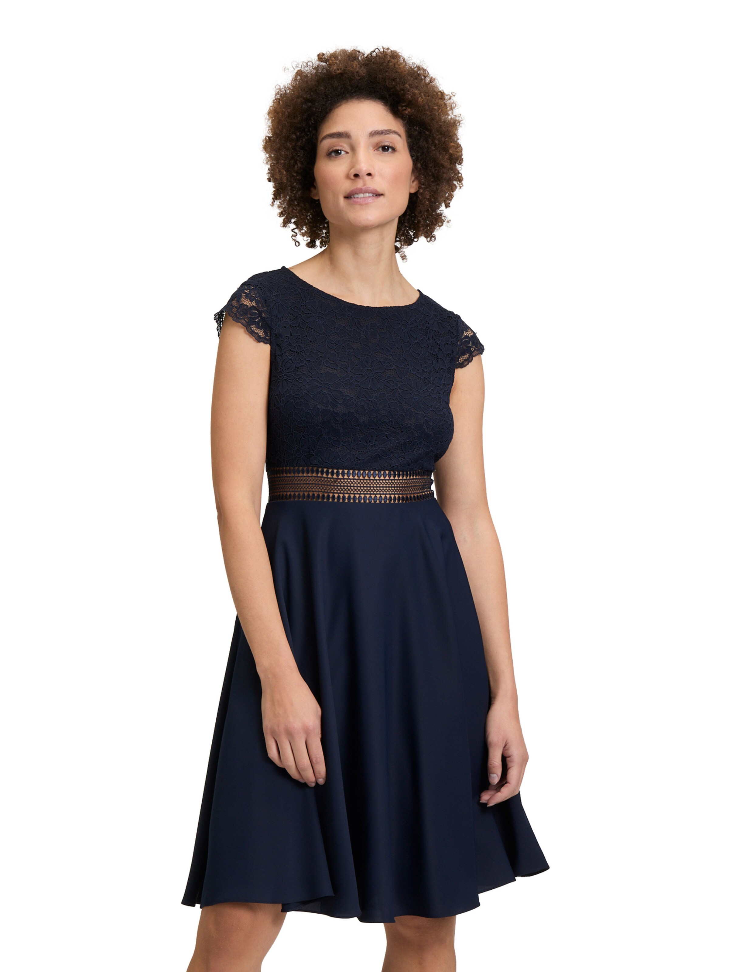 Robe de cocktail Vera Mont en bleu : devant