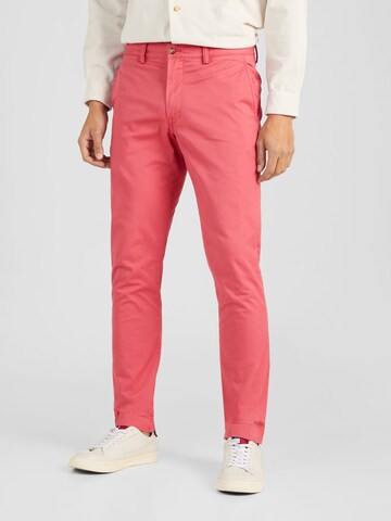 Coupe slim Pantalon chino 'BEDFORD' Polo Ralph Lauren en rouge : devant