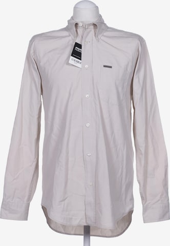 Calvin Klein Jeans Button Up Shirt in S in Beige: front