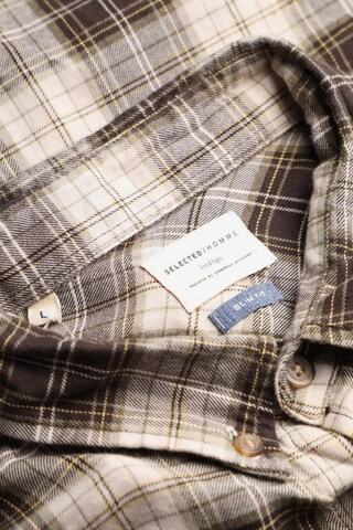 SELECTED HOMME Button Up Shirt in L in Beige