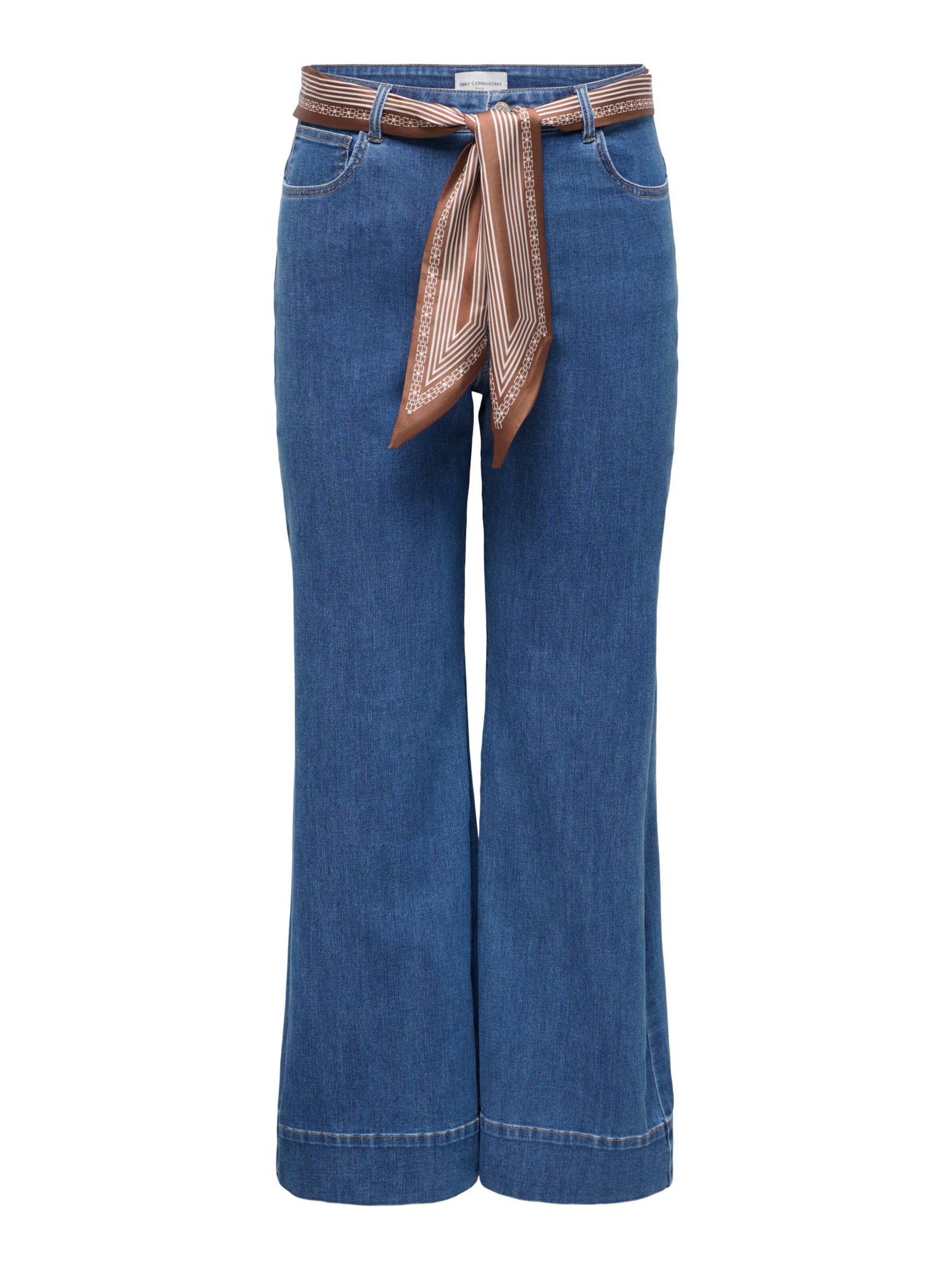 Wide leg Jeans di ONLY Carmakoma in blu: frontale