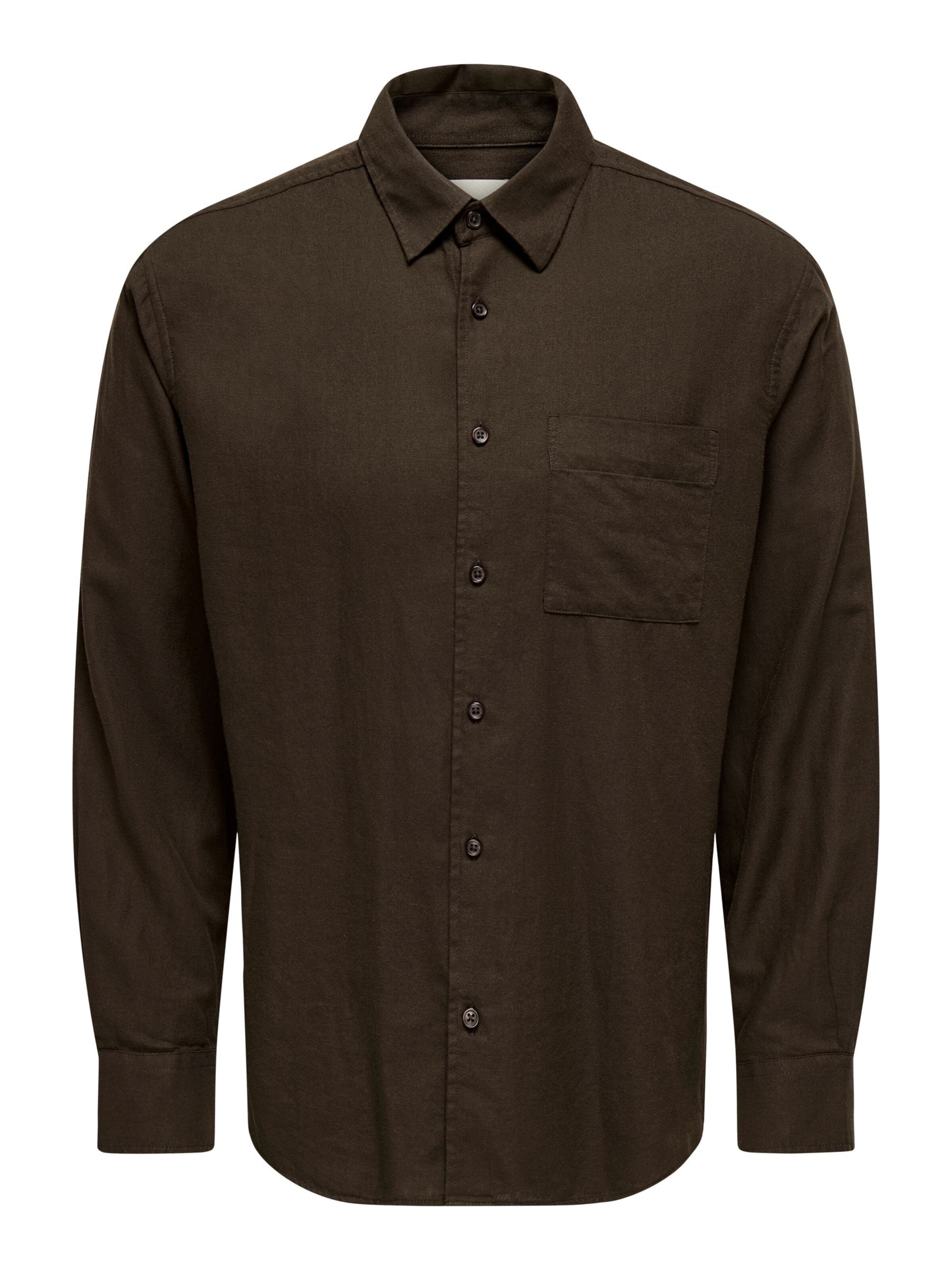 Only & Sons Chemise 'ONSMars' en XXL en marron, Vue avec produit
