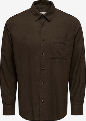 Chemise 'ONSMars' Only & Sons en marron : devant