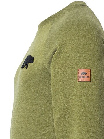 FORSBERG Sweatshirt 'mit Frottee Logo' in Green