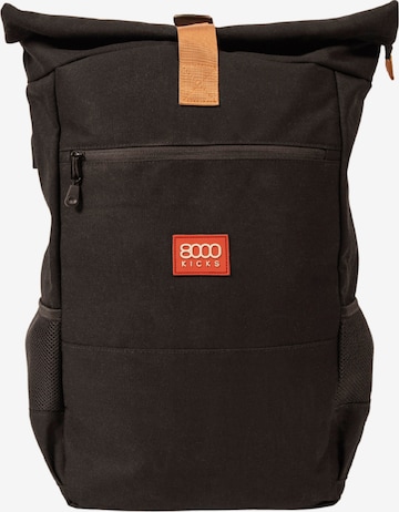Sac à dos 'Everyday Hemp Rolltop Backpack in Black' 8000kicks en noir : devant