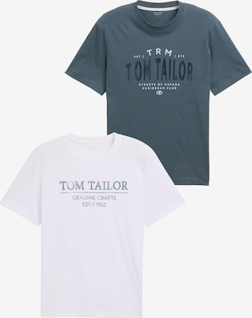 T-Shirt TOM TAILOR en bleu : devant