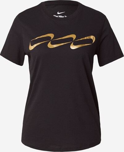 NIKE Functioneel shirt in de kleur Goud / Zwart, Productweergave