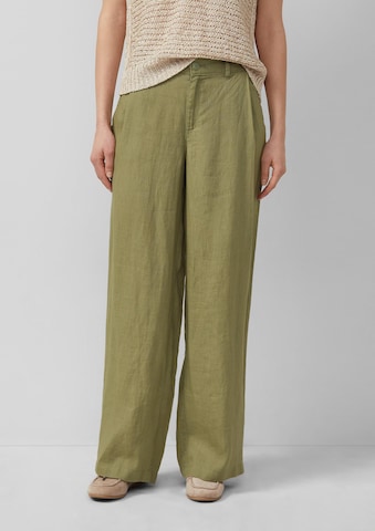 s.Oliver Wide leg Trousers in Green: front