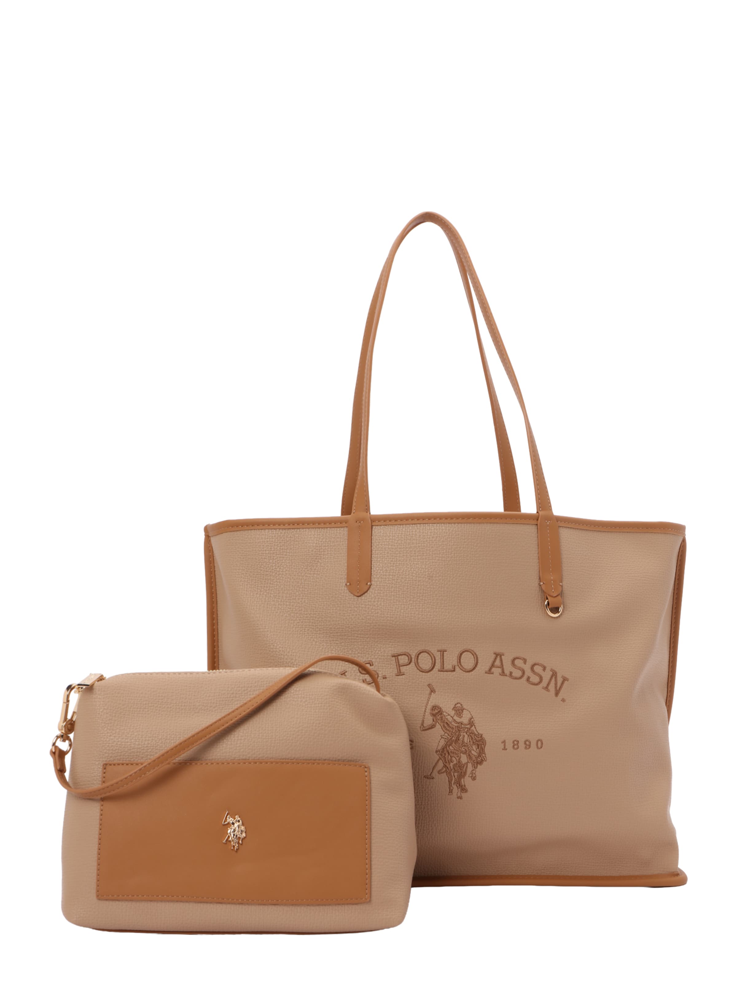 U.S. POLO ASSN. Shopper in Beige: Vorderseite