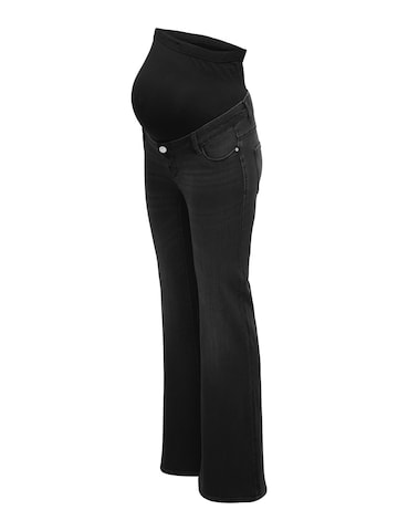 Only Maternity Широки крачоли Дънки 'OLMHELLA LIFE HW RETRO FLARED DNM BOX' в черно