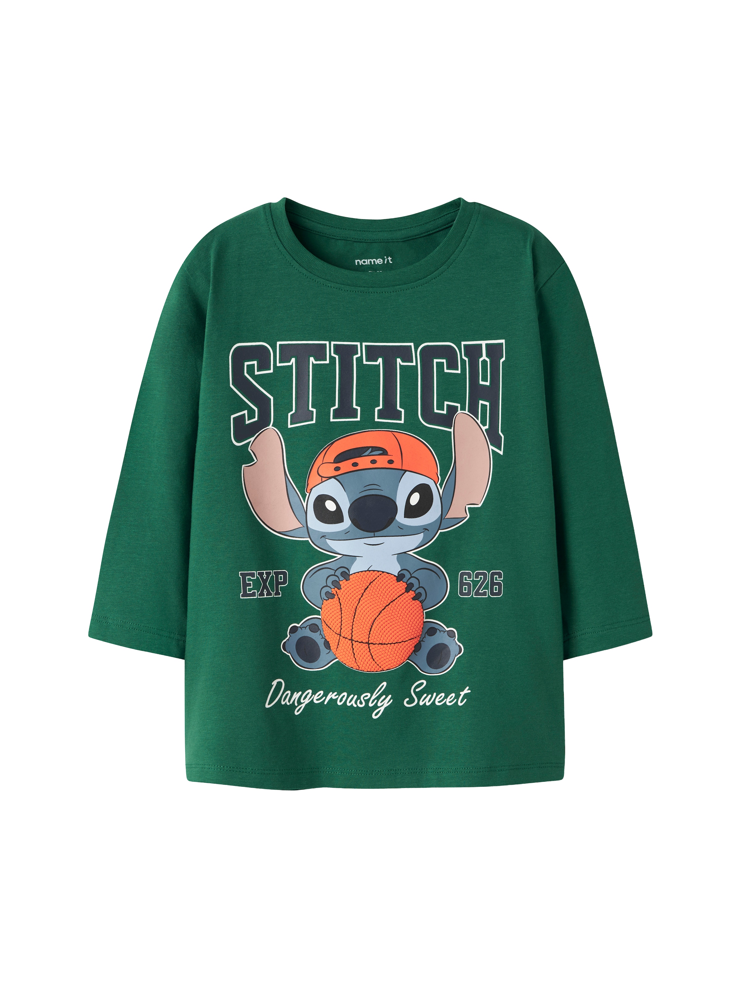 NAME IT - Camiseta 'NMMAMDRES STITCH' en verde: frente
