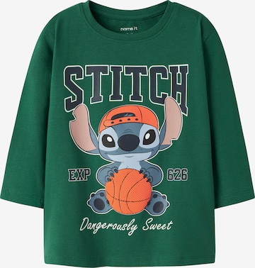 Maglietta 'NMMAMDRES STITCH' di NAME IT in verde: frontale