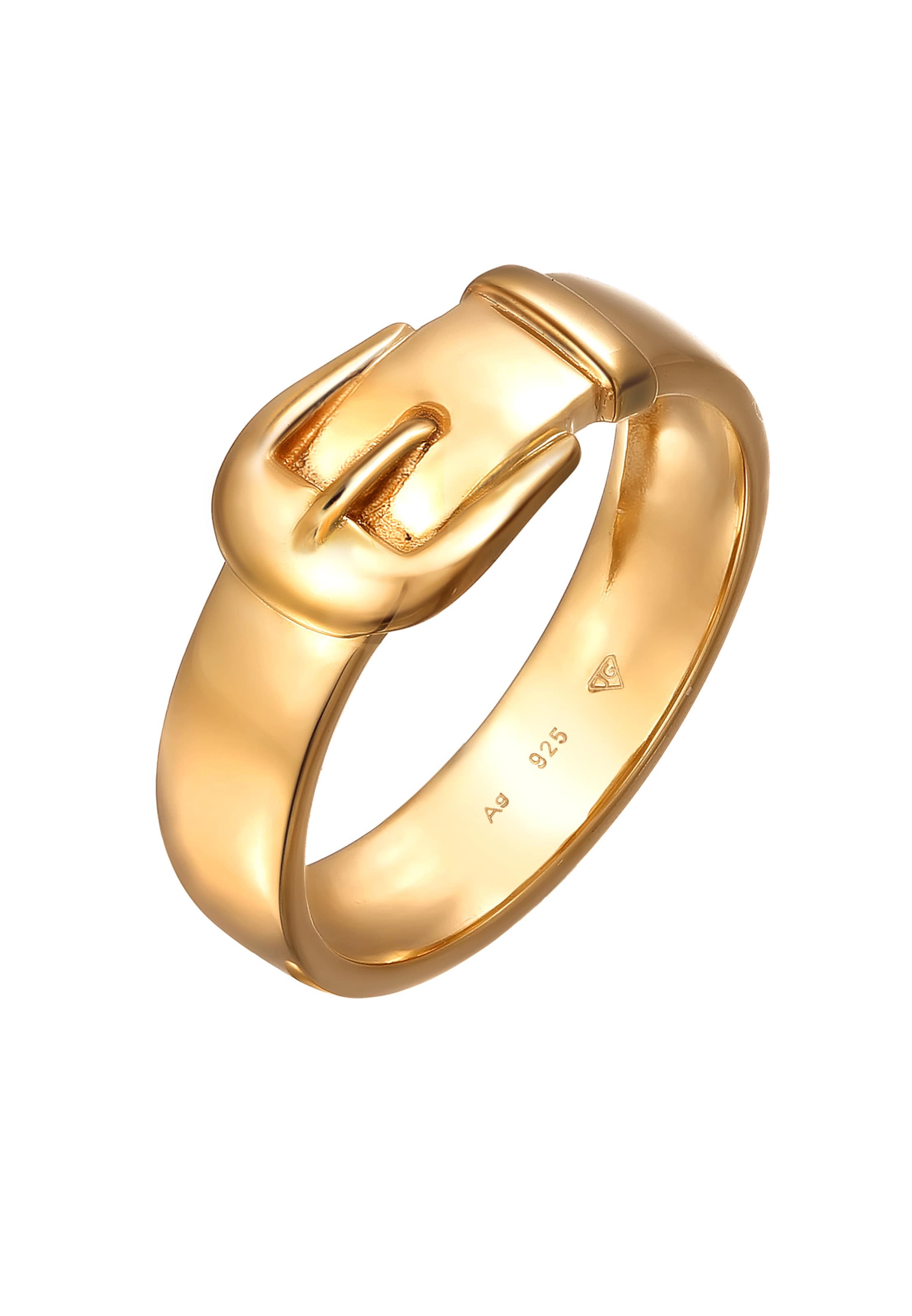 ELLI Ring 'Gürtel' in Gold: Vorderseite