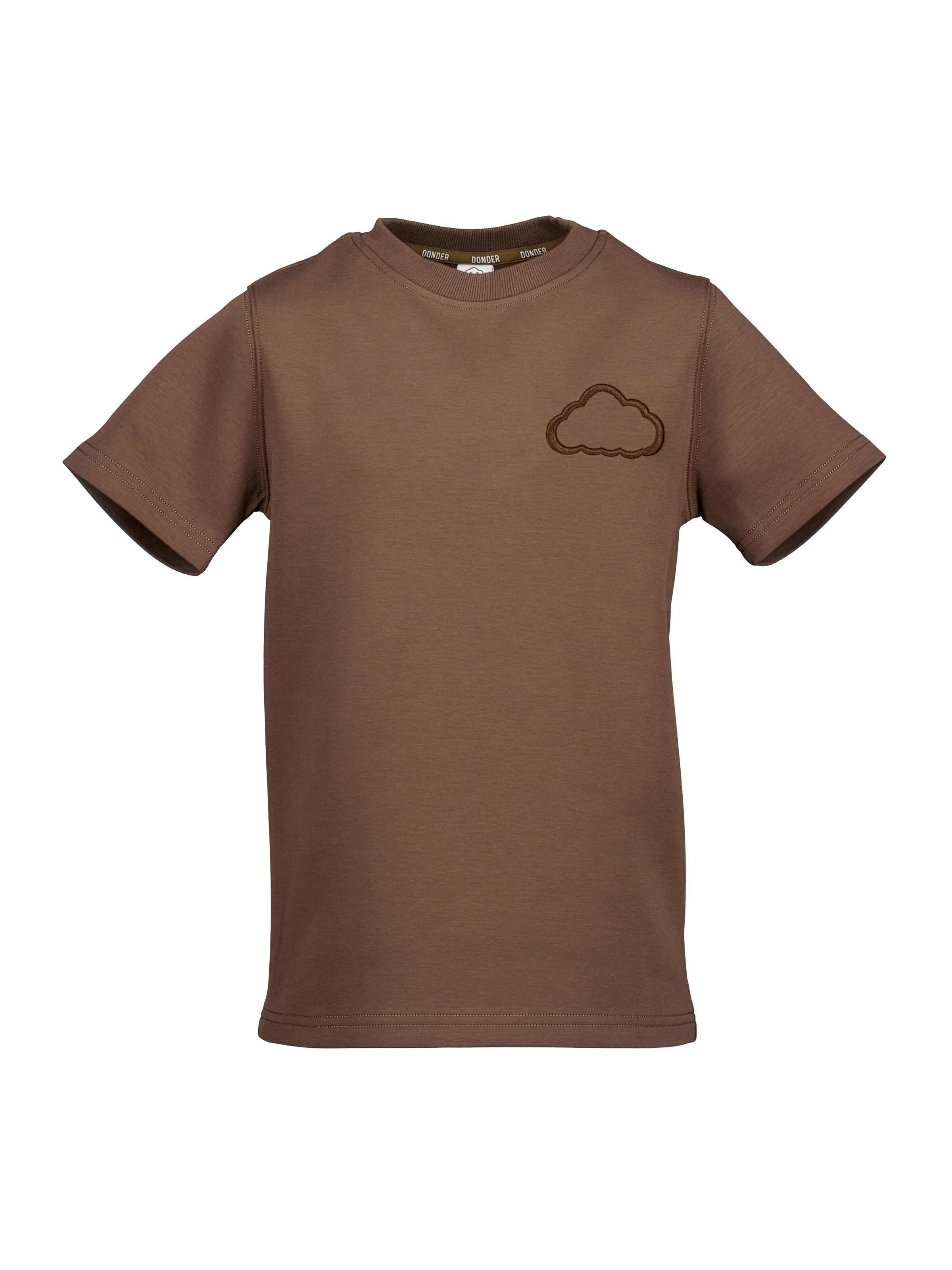 Donder Shirt 'Heavy Tee Essential Canary Yellow' in Brown: front