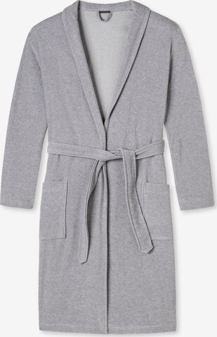 SCHIESSER Short Bathrobe in Grey: front