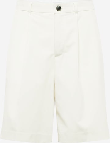 WEEKDAY Loose fit Pleat-Front Pants 'Uno' in Beige: front
