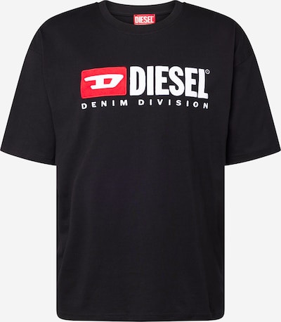 DIESEL Majica 'T-Boxt-Div' veličine XS u crvena / crna / prljavo bijela, Pregled proizvoda