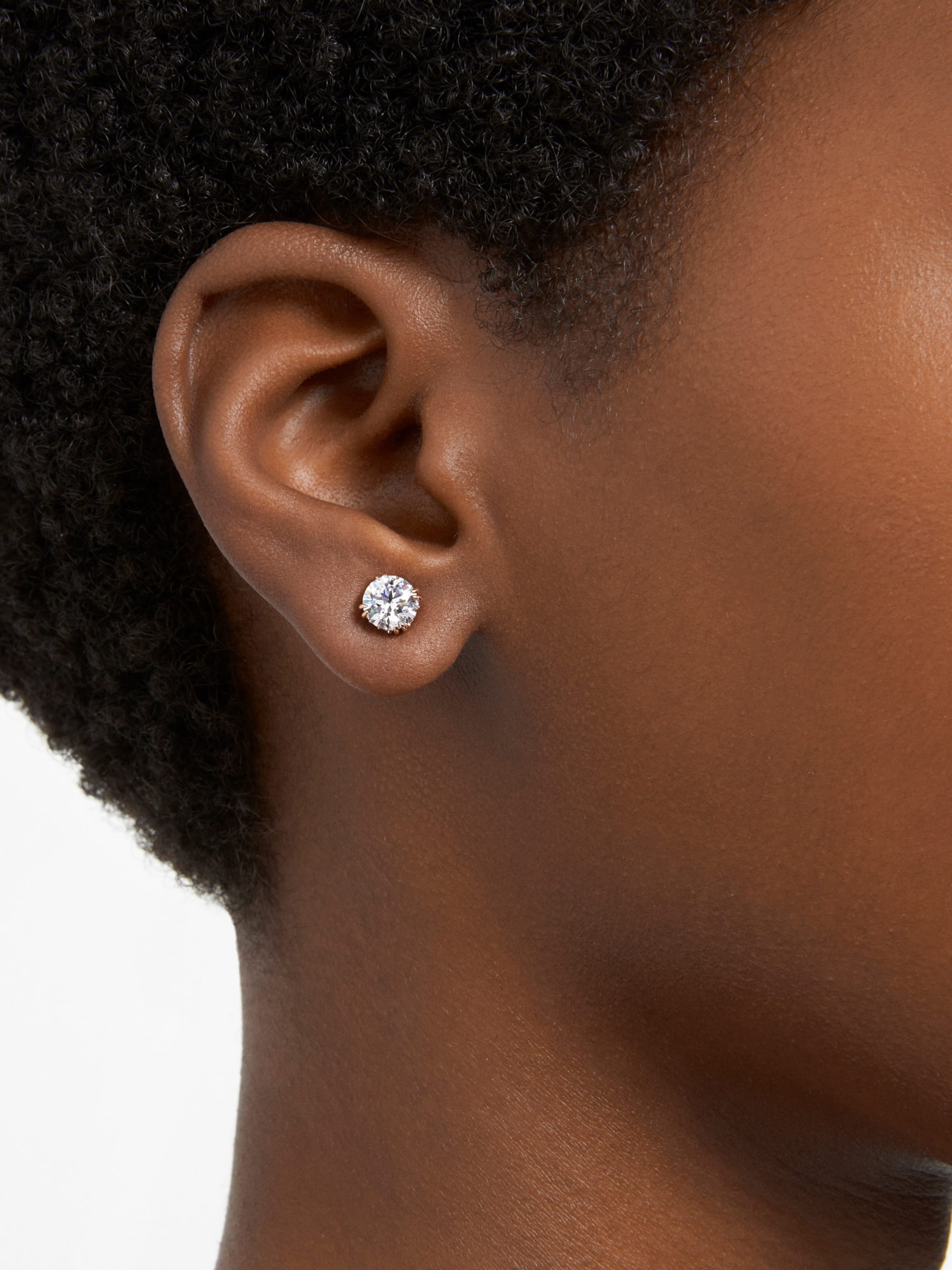 Swarovski rose gold stud earrings discount