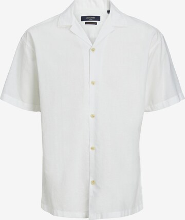 JACK & JONES Button Up Shirt in White: front