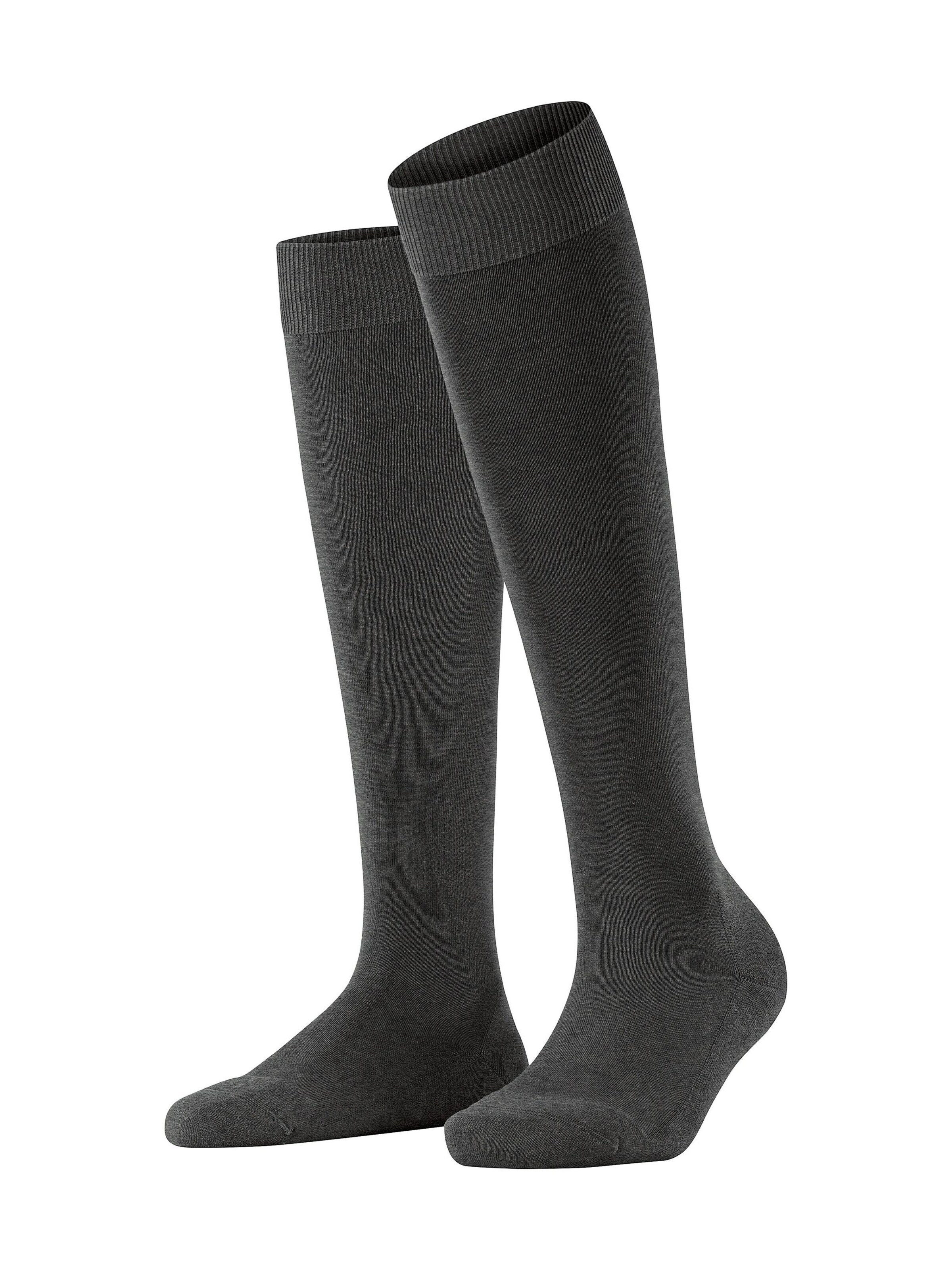 FALKE Kniestrümpfe 'ClimaWool'‌‌‌‌‌‌ in Grau: Vorderseite