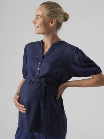 MAMALICIOUS Bluse 'Mercy Lia' in Blau