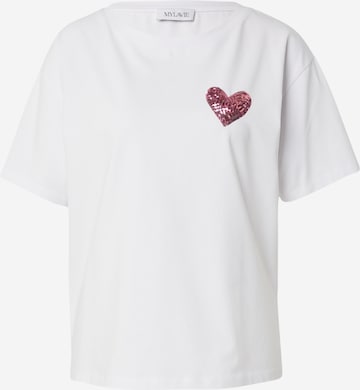balta MYLAVIE by Sarah Harrison Marškinėliai: priekis