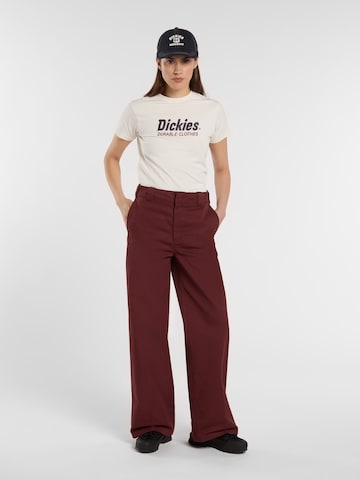 Wide leg Pantaloni con piega frontale di DICKIES in marrone