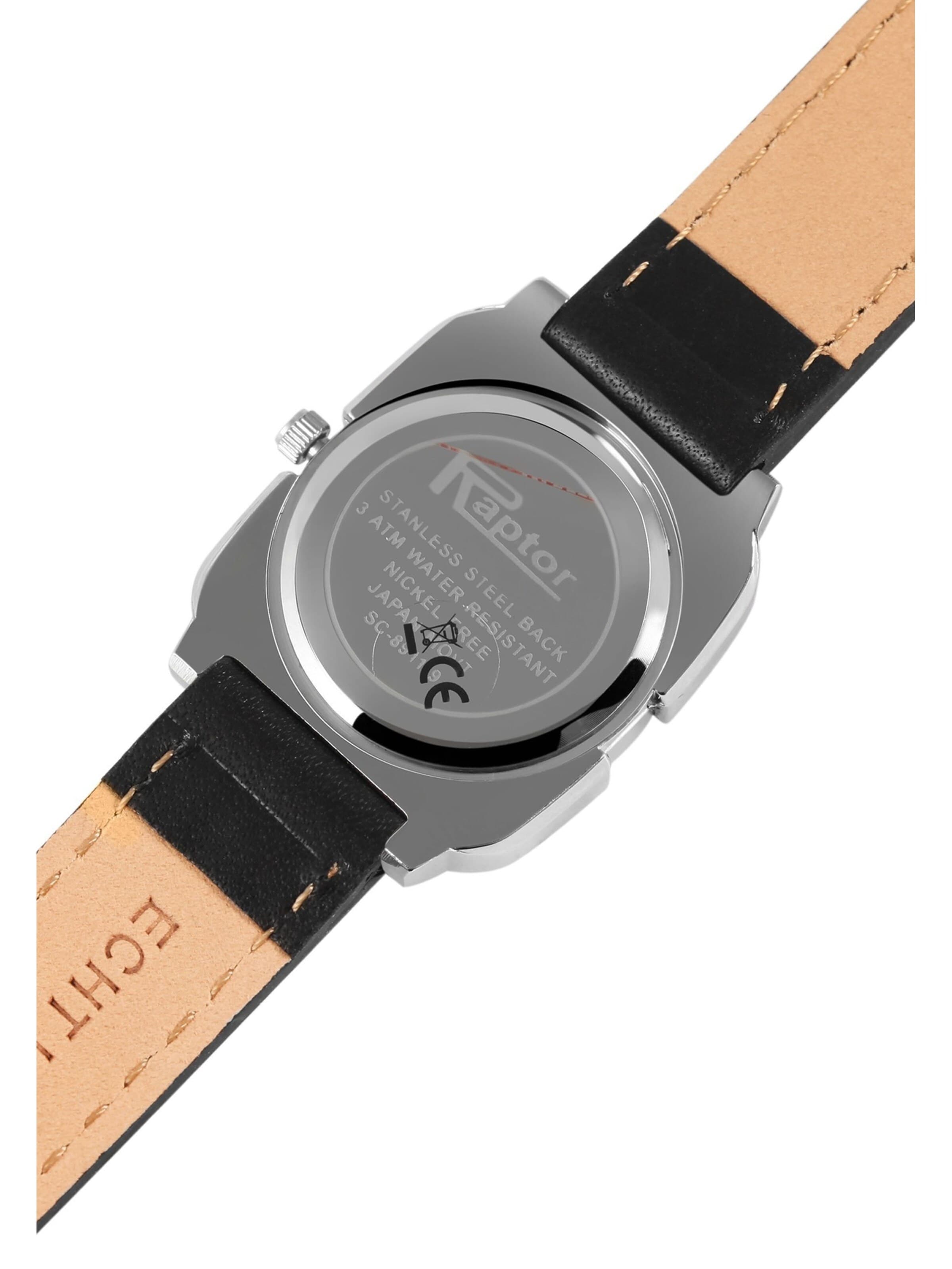 Raptor Analog Watch '3 ATM' in Black: front