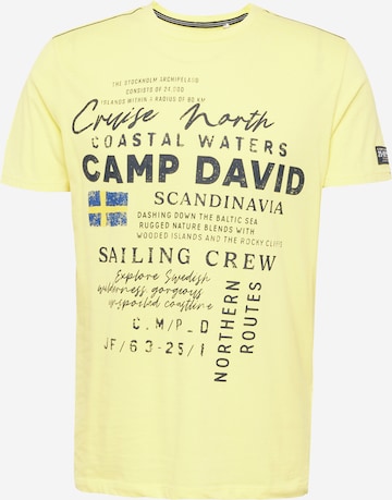 Maglietta 'Cruise North' di CAMP DAVID in giallo: frontale