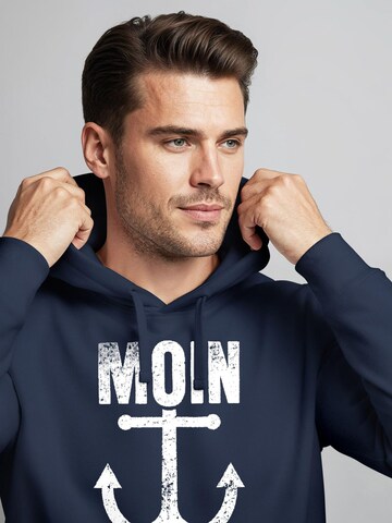 Neverless Sweatshirt 'Moin Anker'‌‌ in Blau