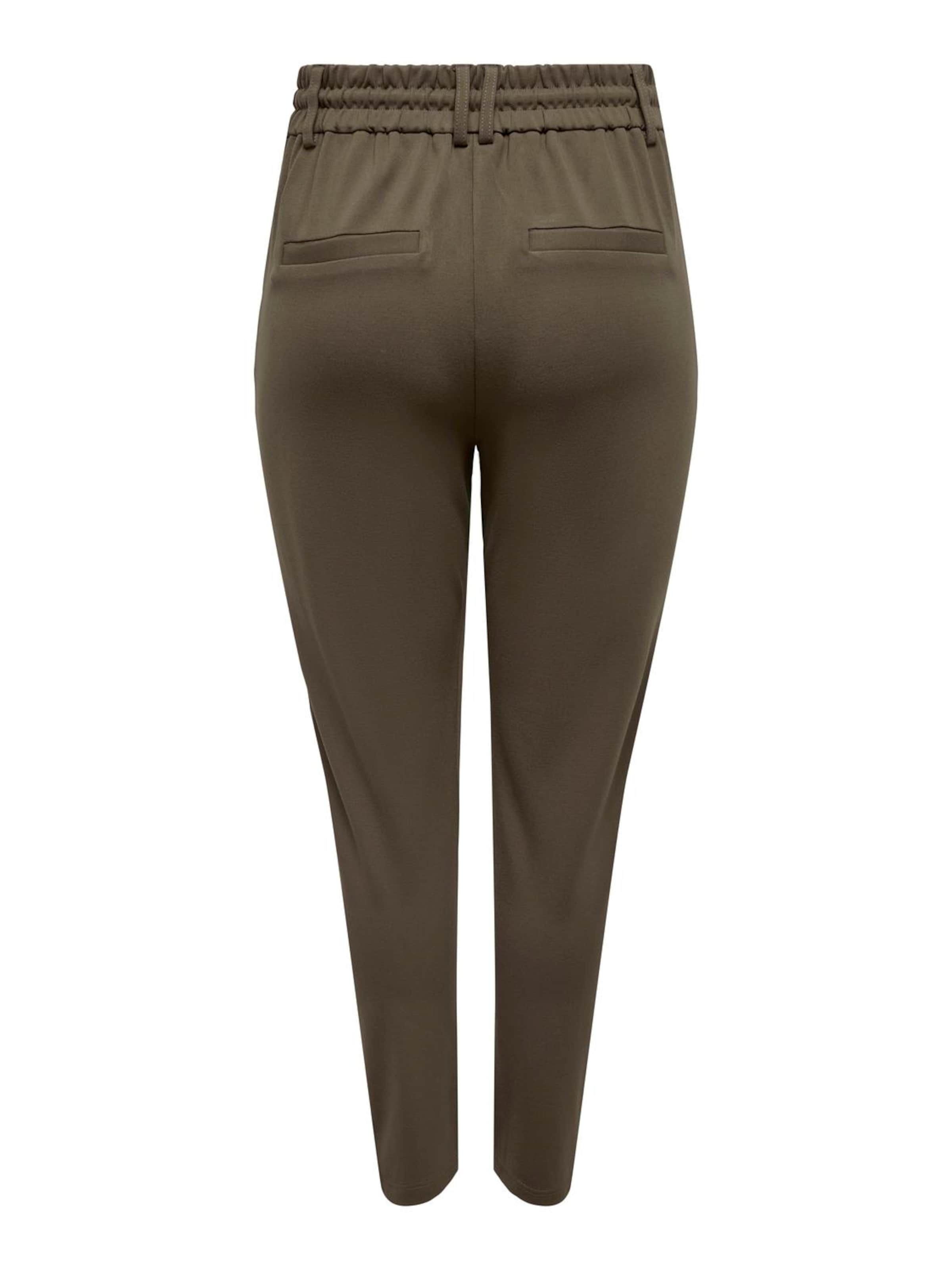 ONLY Slimfit Kalhoty se sklady v pase 'Poptrash' – hnědá