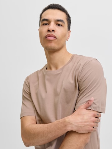 JACK & JONES Slim fit Μπλουζάκι σε καφέ