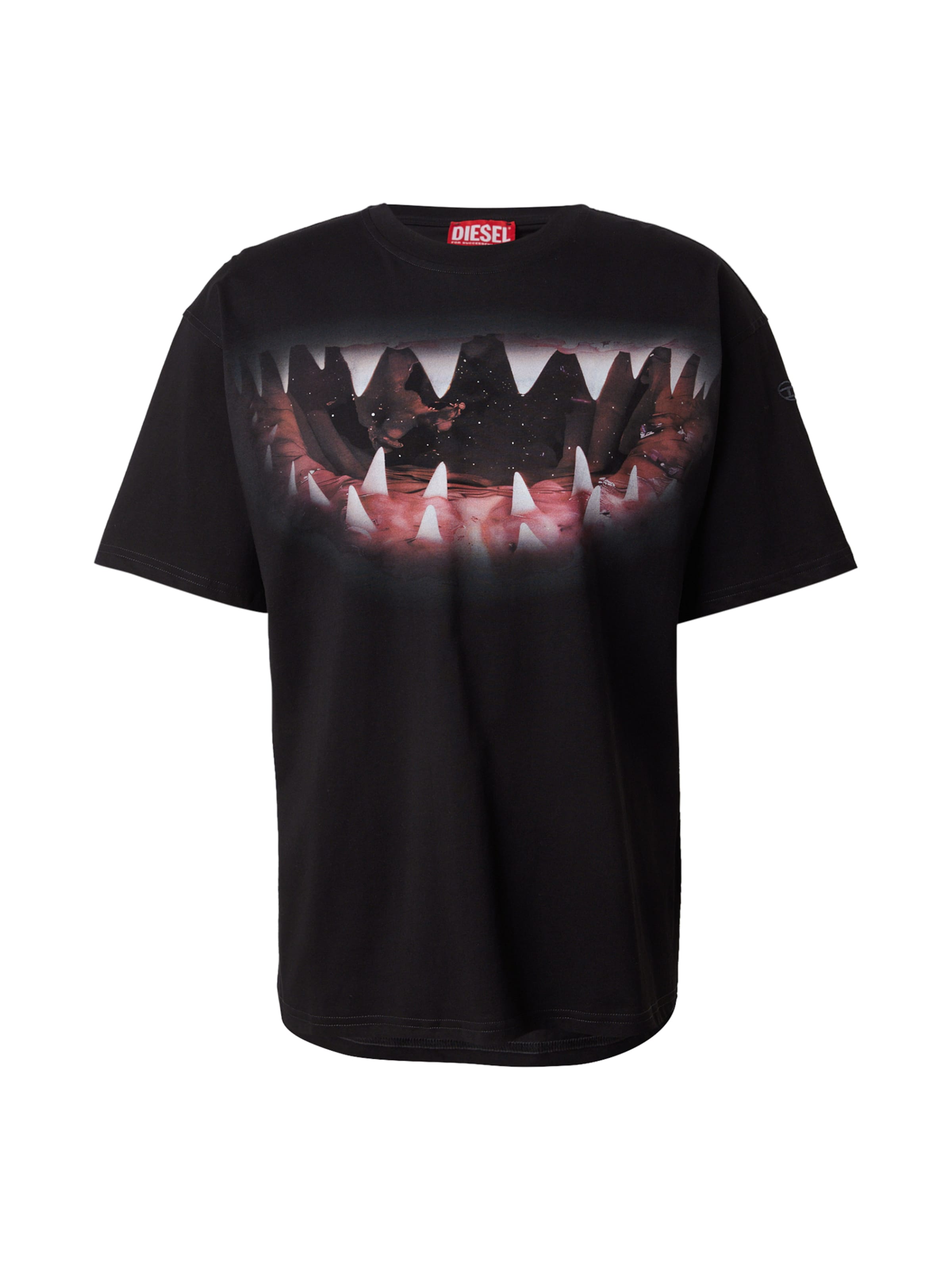 DIESEL - Camiseta en negro: frente