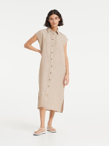 Robe-chemise 'Warena' OPUS en beige : devant