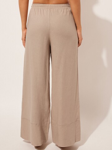 CALZEDONIA Wide leg Pants in Beige
