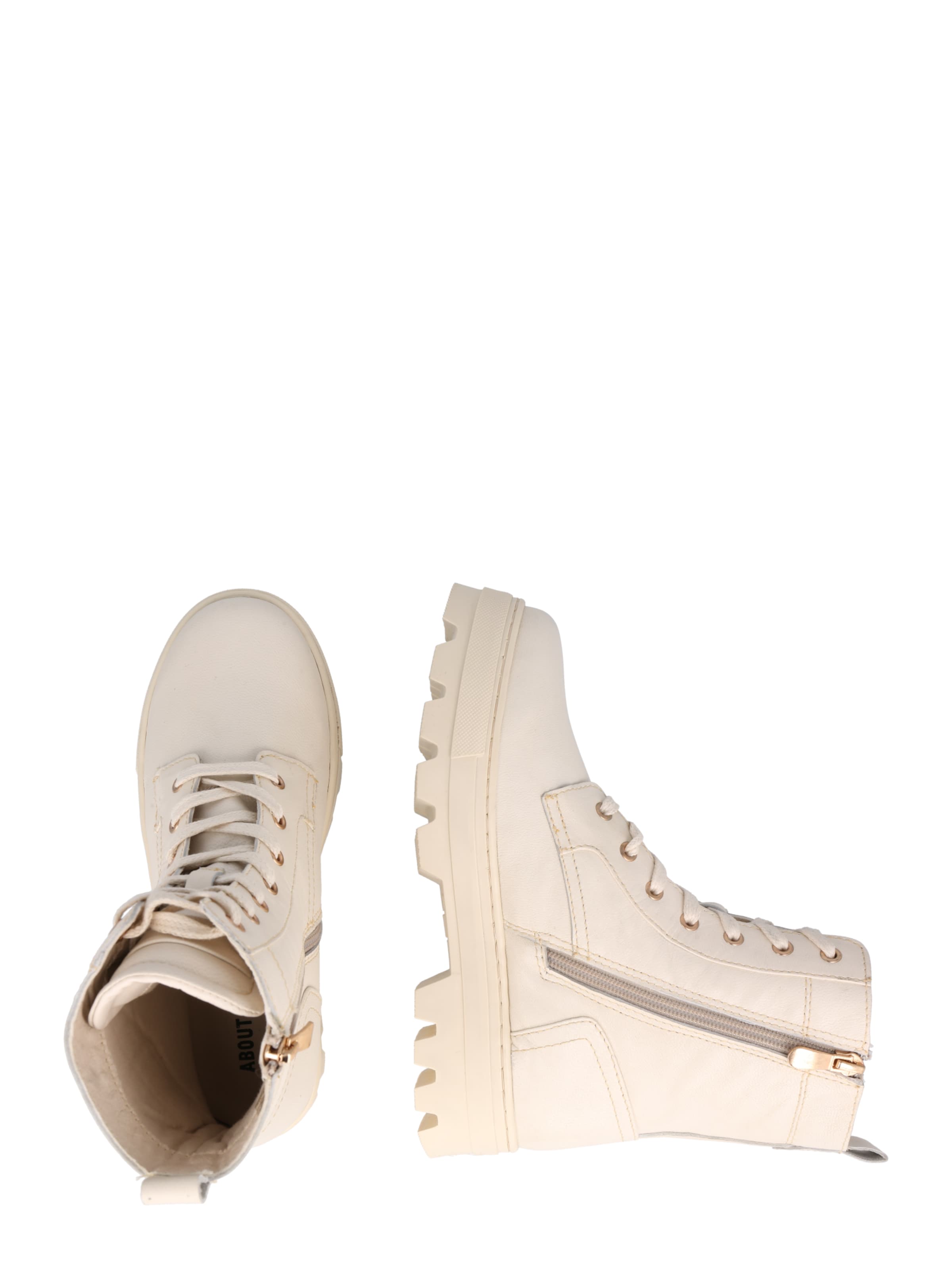 ABOUT YOU Lace-up bootie 'Daria' in White