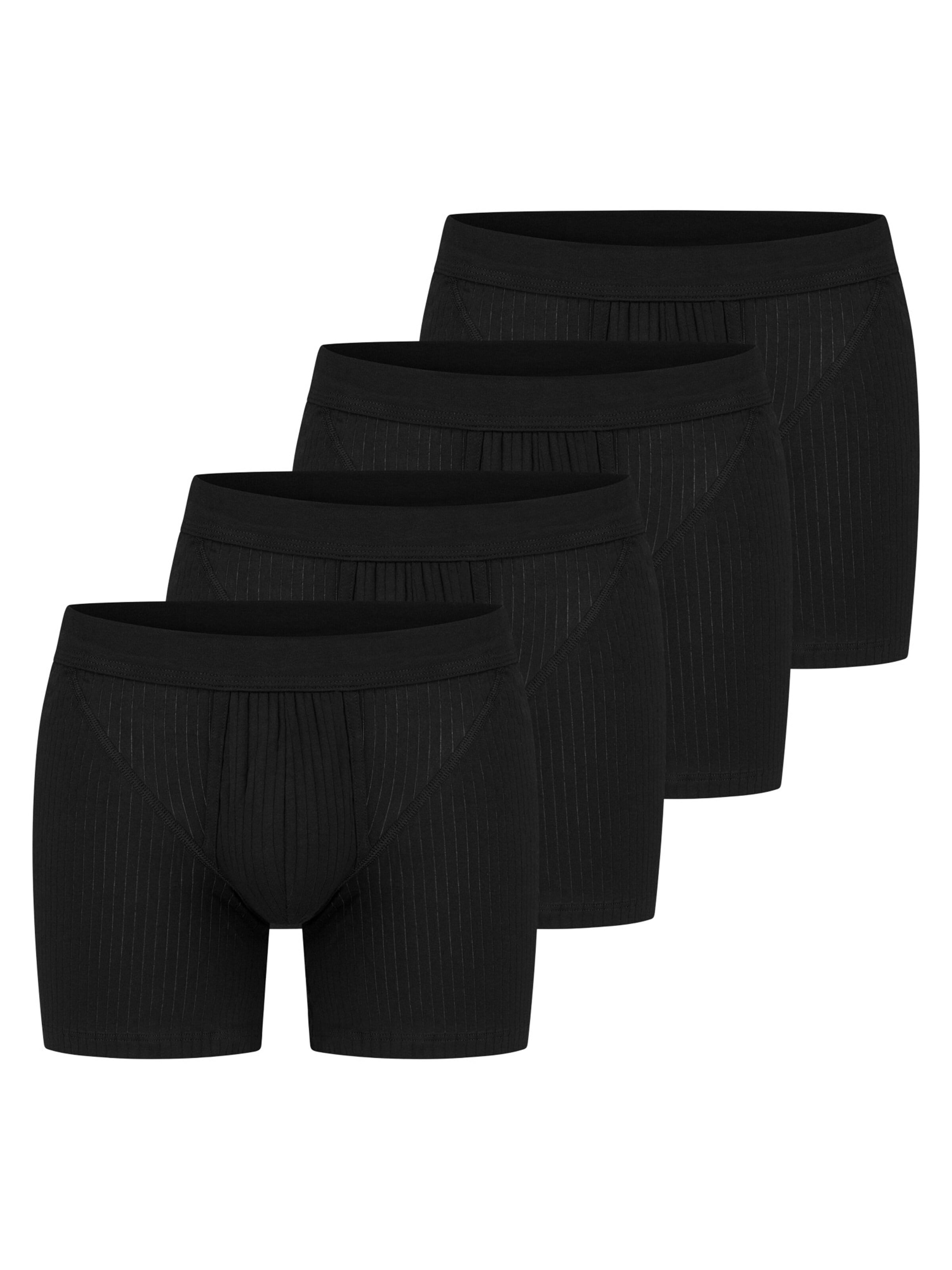 SCHIESSER Boxershorts 'Cotton Essentials Authentic'‌‌‌‌‌‌‌‌ in Schwarz: Vorderseite