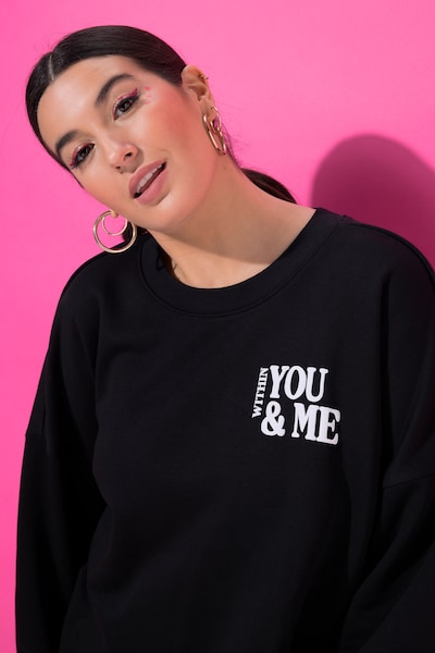 Studio Untold Sweatshirt in de kleur Zwart / Wit, Productweergave