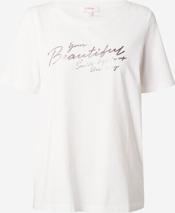 T-shirt s.Oliver en blanc : devant