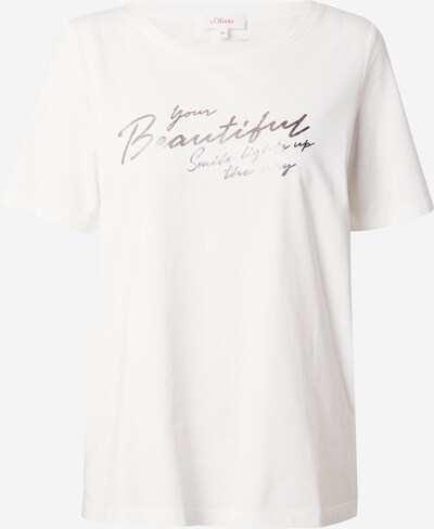 s.Oliver T-shirt en gris foncé / blanc cassé, Vue avec produit