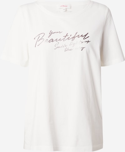 s.Oliver T-shirt i mörkgrå / off-white, Produktvy