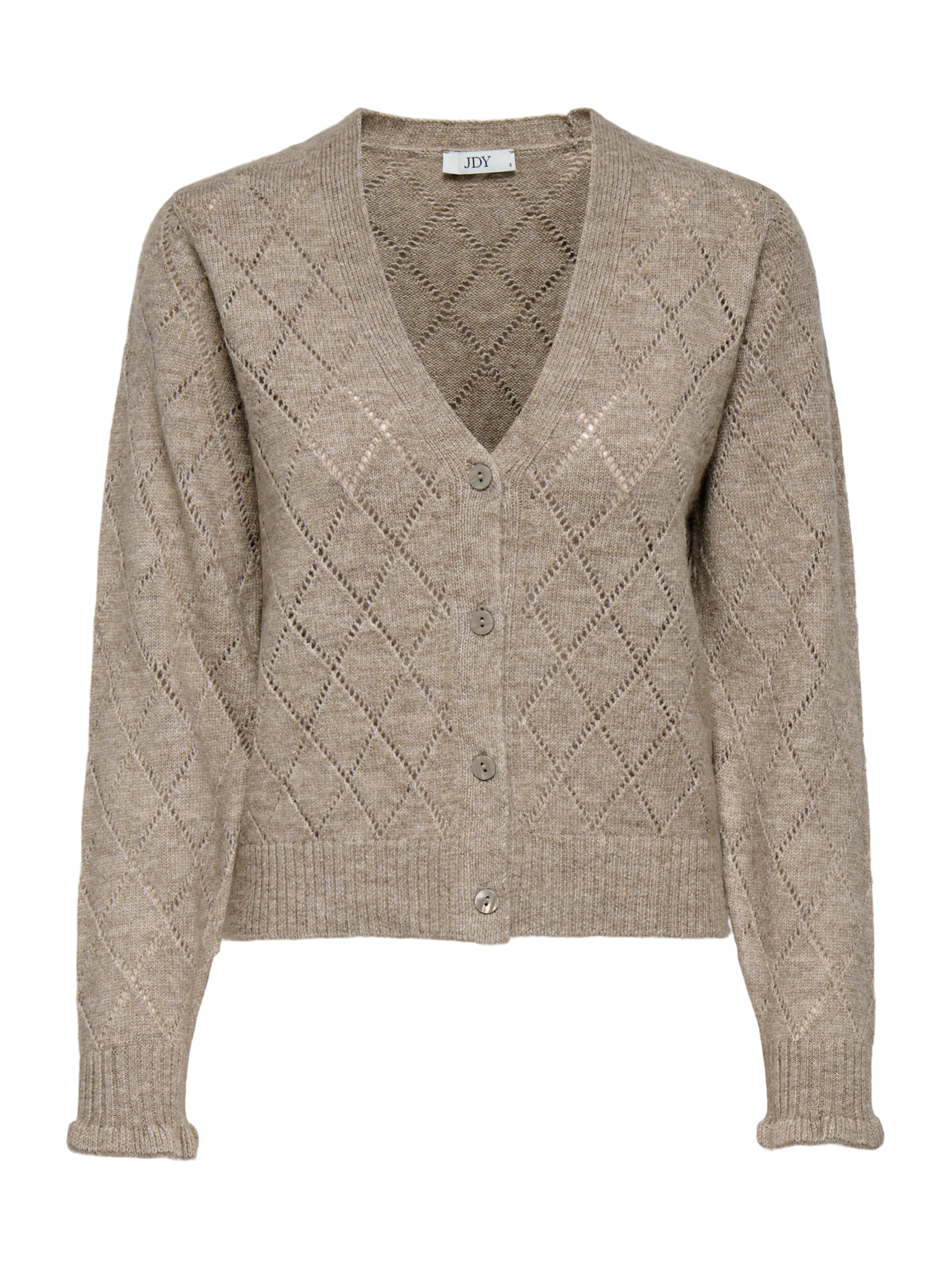 JDY Strickjacke 'JDYLetty' in Grau: Vorderseite