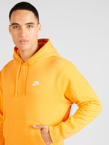 oranžs Nike Sportswear Standarta piegriezums Sportisks džemperis 'Club Fleece'