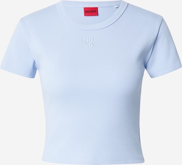 mėlyna HUGO Marškinėliai 'Delanor': priekis