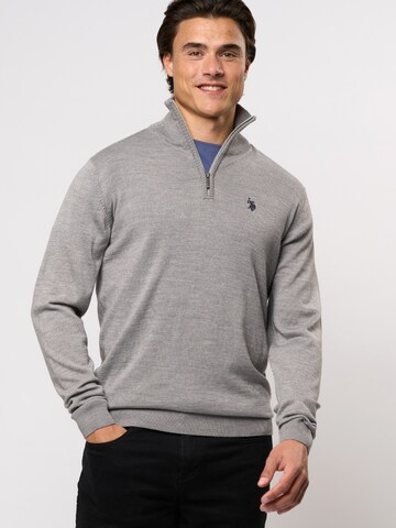 U.S. POLO ASSN. Pullover 'Mason' i grå: forside