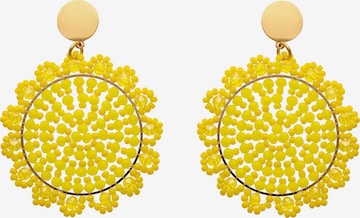 Boucles d'oreilles IZIA en jaune : devant