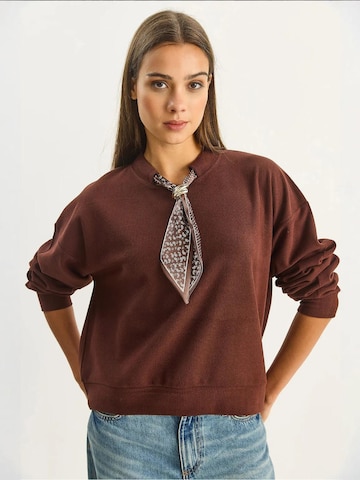 Felpa di Bianco Lucci in marrone