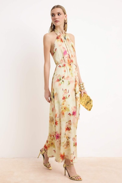 Trendyol Kleid in 34 in hellbeige / grün / pink / rot, Produktansicht