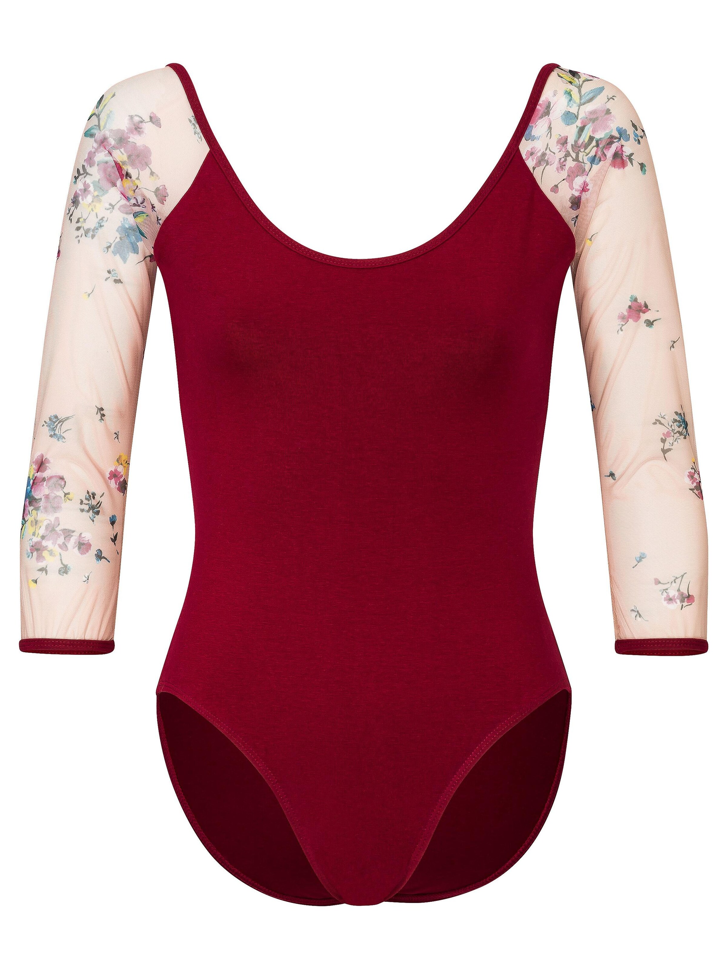 Tanzmuster Athletic Bodysuit 'Sina' in Red: front